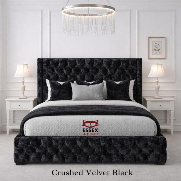 crushed velvet black